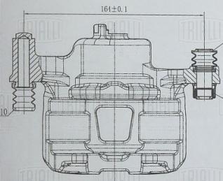 Суппорт тормозной для автомобилей Hyundai Accent (99-)/Getz (02-) передний левый d=54мм - CF 084703 - 3