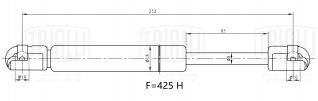 Амортизатор (упор) крышки багажника для автомобиля Mazda 3 (03-) седан - GS 2503 - 2