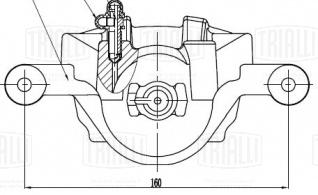 Суппорт тормозной для автомобилей Hyundai Accent (05-)/Kia Rio II (05-) передний левый d=54мм - CF 084715 - 3