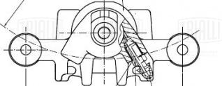 Суппорт тормозной для автомобилей Hyundai Accent (05-)/Kia Rio II (05-) задний правый d=31мм - CF 084718 - 3